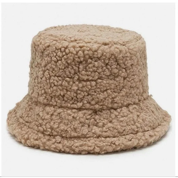 Accessories | Nwot Tan Sherpa Bucket Hat | Poshmark display picture 1